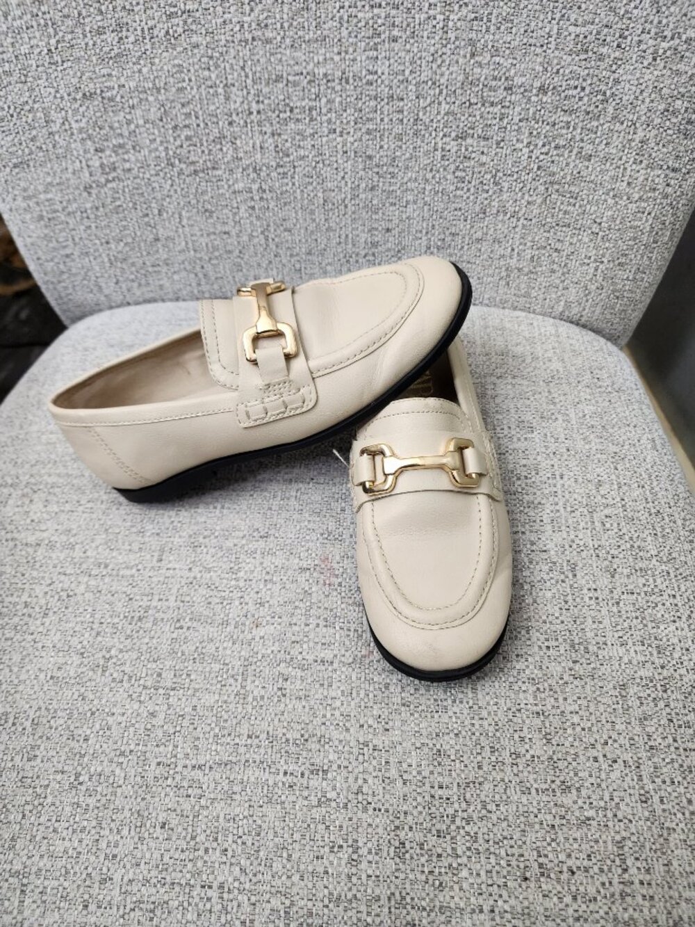 Zara little girl cream loafers with buckle size 1 - Picture 6 of 9